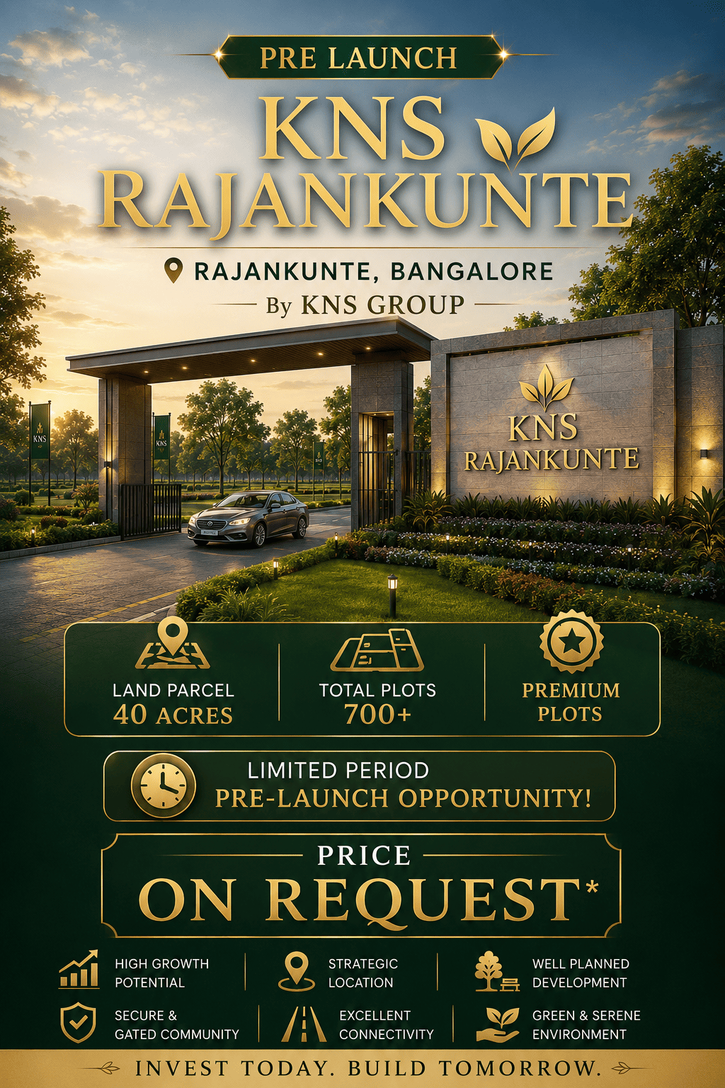 Kns Rajankunte premium residential plots by Kns Group in Bangalore